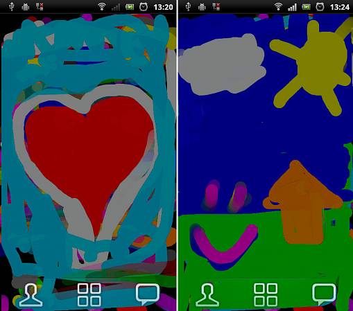 Скриншоты из Рисуем пальцем - живые обои