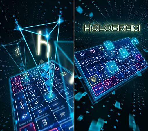 Скриншоты из Keyboard Hologram Neon Theme