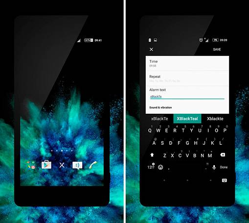 Скриншоты из xBlack - Teal Theme for Xperia