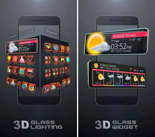 Скриншоты из Техно-тема 3D стекло