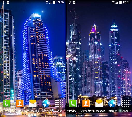 Скриншоты из Ночной Дубай Живые Обои