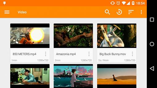 Скриншоты из VLC for Android